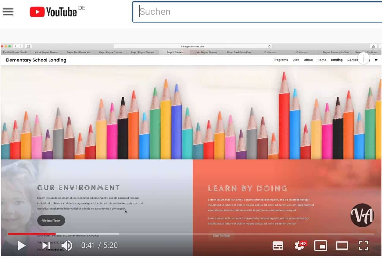 Videos von Online-Kursen auf YouTube
