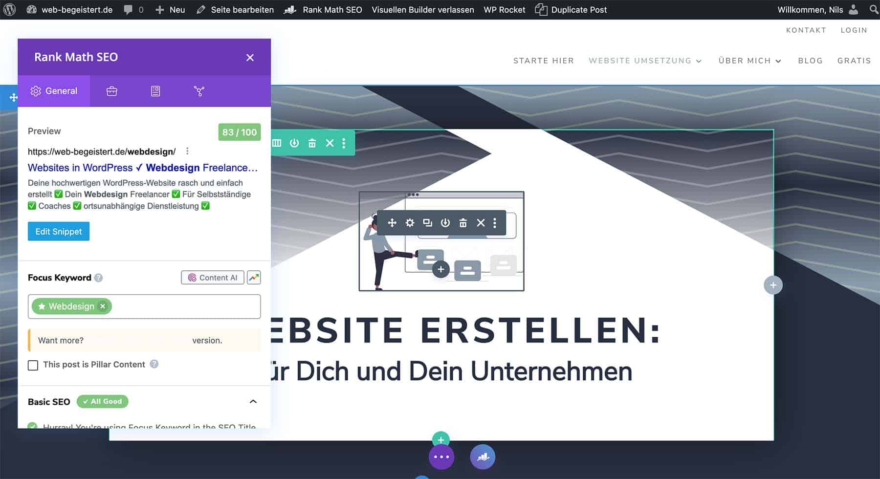 RankMath und Divi